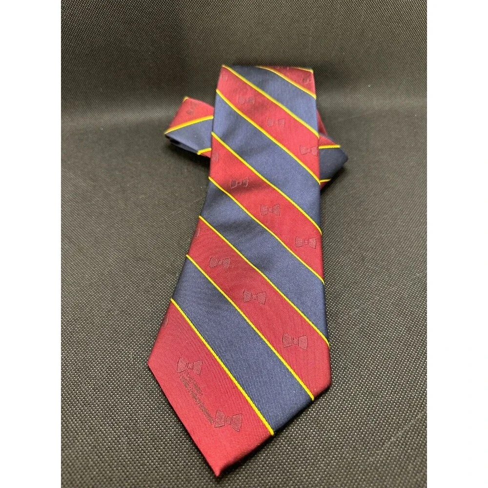Vintage Paul Simon Public Policy Institute Men's Tie 100% Silk Bow Tie Motif - Picture 1 of 4